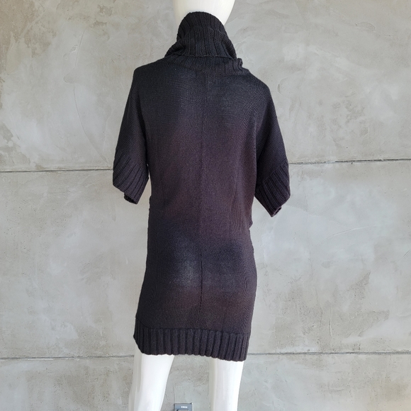 NWOT Bebe Oversize Cowl Neck Short Sleeve Sweater Dress Tunic Sz S - Picture 11 of 12